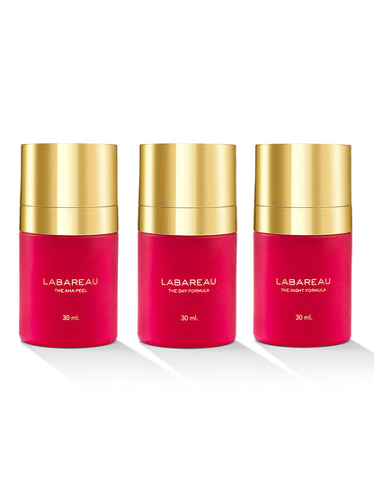 The Labareau collection is an exclusive anti-aging set containing the most powerful, ingredient-packed serums and peel.